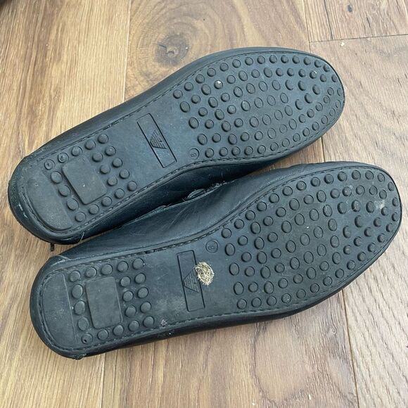 Emporio Armani Driving Loafers Moccasins Leather Horsehair $675 Mens 8 main image 13
